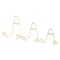 Gold Metal Scroll Hanging Wall Rack Display Easel Set